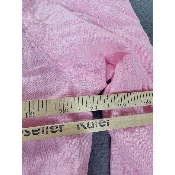 Gap Shirt Womens Small Tall Pink Long Sleeve Gauze Button Front Cotton Blouse - Picture 10 of 12